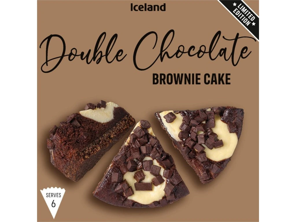 Iceland Double Chocolate Chip Brownie Cake 9 x 370g